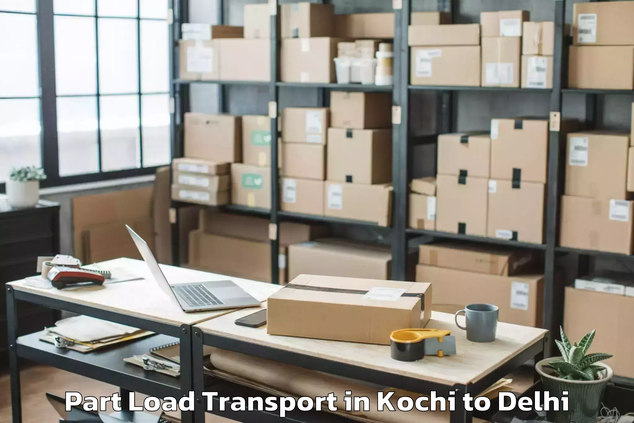 Reliable Kochi to Saraswati Vihar Part Load Transport